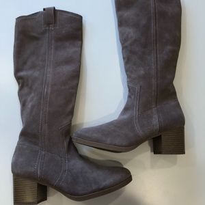 Tall Suede Heather Colored Boots